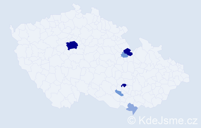 Příjmení: 'Šroller', počet výskytů 23 v celé ČR