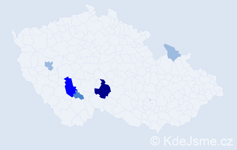 Příjmení: 'Hvozdovská', počet výskytů 11 v celé ČR