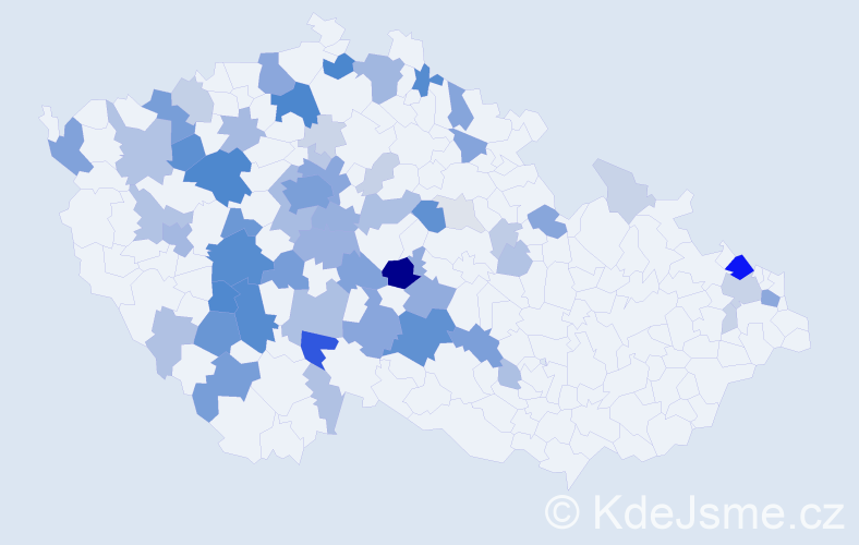 Příjmení: 'Laňková', počet výskytů 240 v celé ČR