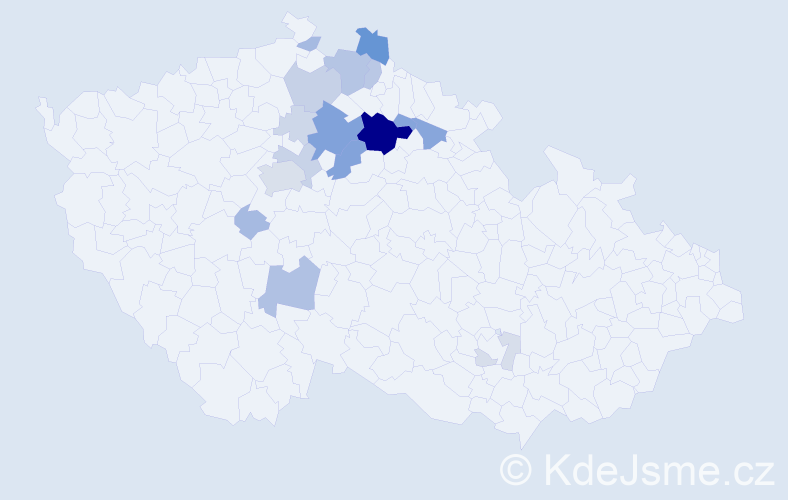 Příjmení: 'Heršálková', počet výskytů 58 v celé ČR