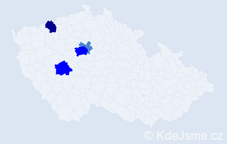 Příjmení: 'Kutchan', počet výskytů 8 v celé ČR