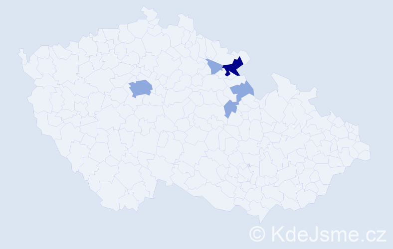 Příjmení: 'Krynek', počet výskytů 11 v celé ČR