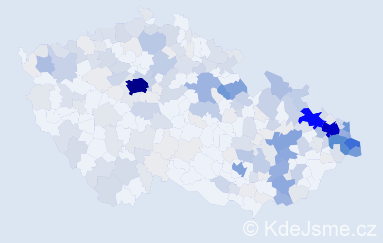 Příjmení: 'Mazurová', počet výskytů 829 v celé ČR