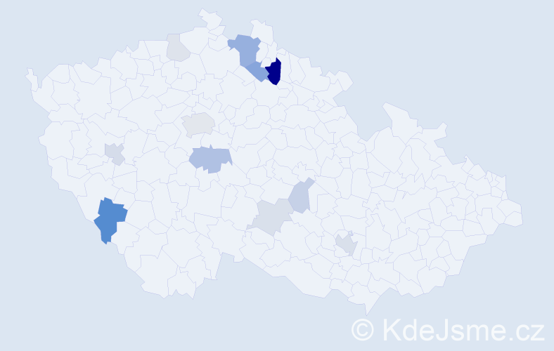 Příjmení: 'Šprdlíková', počet výskytů 32 v celé ČR