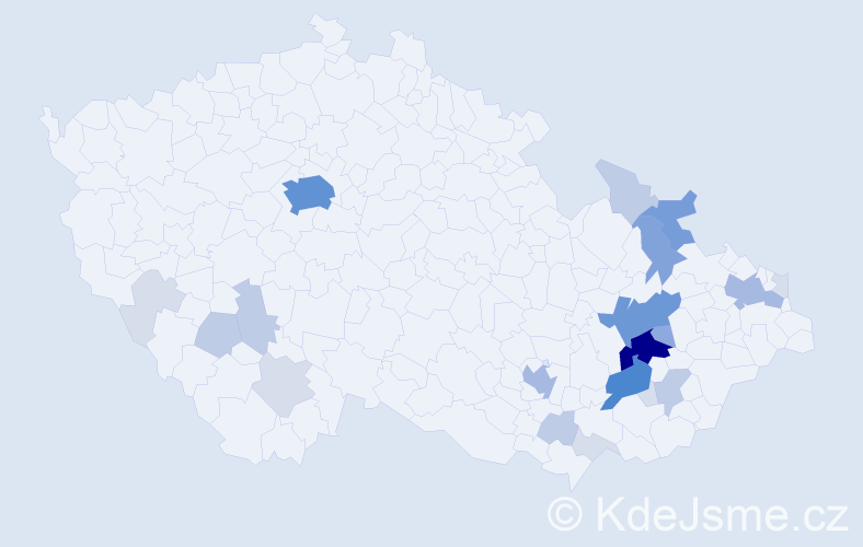 Příjmení: 'Koryčan', počet výskytů 84 v celé ČR