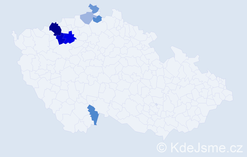 Příjmení: 'Eisertová', počet výskytů 15 v celé ČR