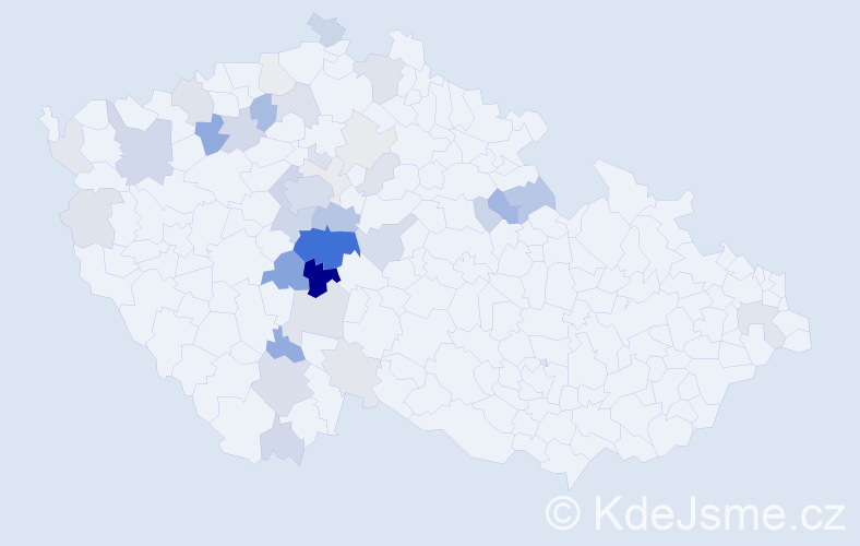 Příjmení: 'Baťha', počet výskytů 123 v celé ČR