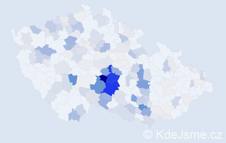 Příjmení: 'Palán', počet výskytů 611 v celé ČR