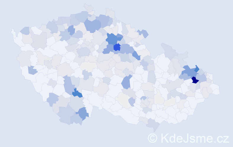 Příjmení: 'Řeháčková', počet výskytů 907 v celé ČR