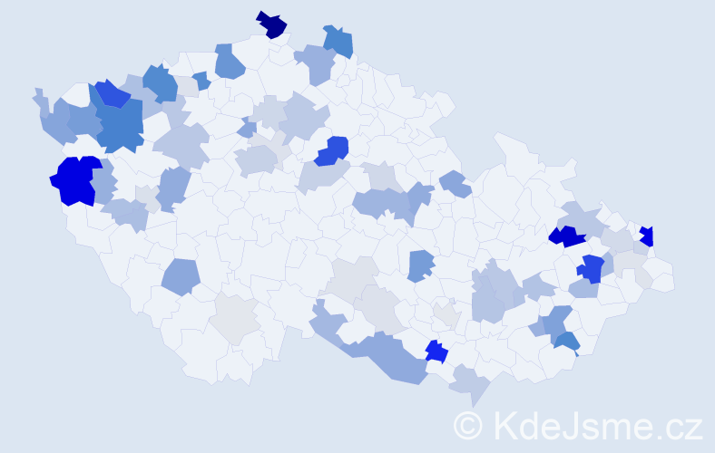 Příjmení: 'Kišš', počet výskytů 233 v celé ČR