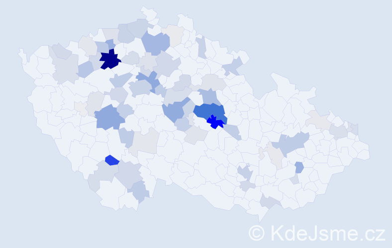 Příjmení: 'Zlatohlávková', počet výskytů 212 v celé ČR