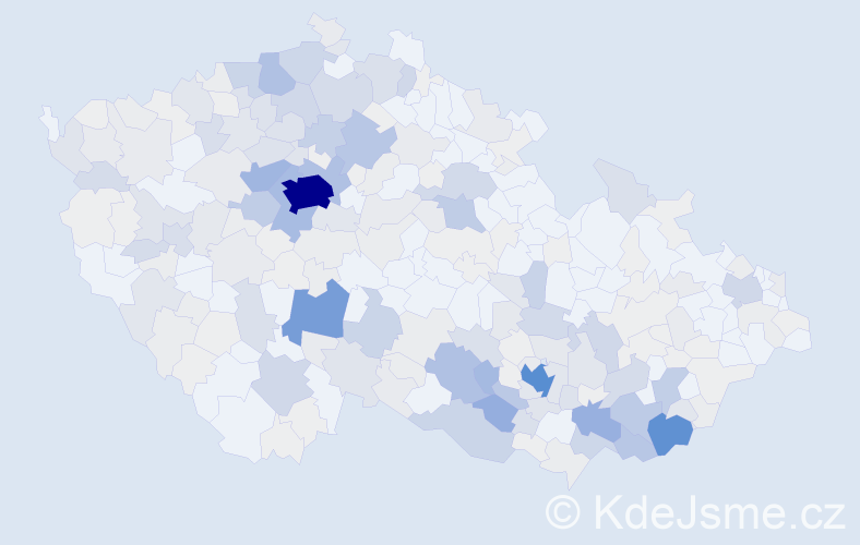 Příjmení: 'Knotek', počet výskytů 1270 v celé ČR