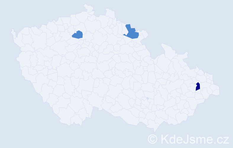 Příjmení: 'Hajtmánková', počet výskytů 5 v celé ČR