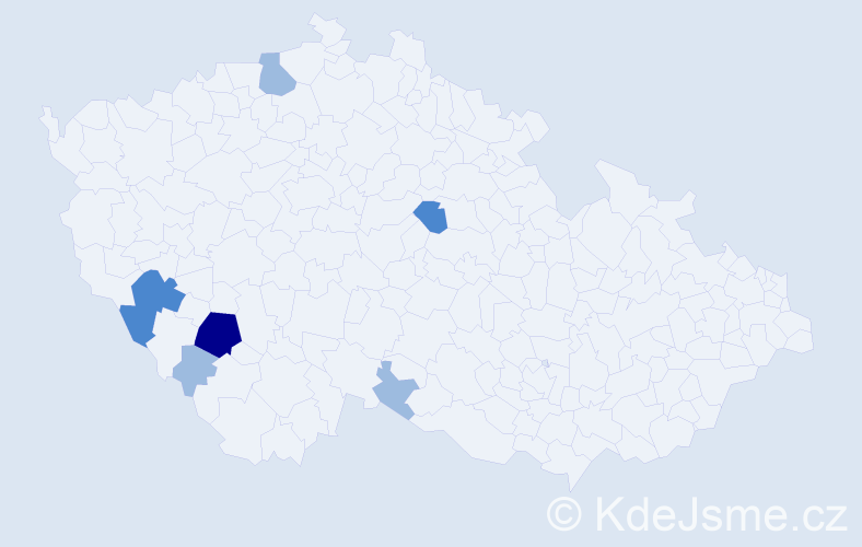 Příjmení: 'Gruzovská', počet výskytů 11 v celé ČR