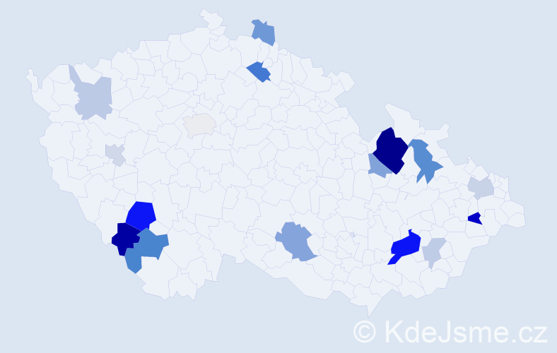 Příjmení: 'Paternová', počet výskytů 38 v celé ČR