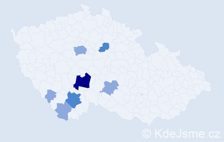 Příjmení: 'Mrosko', počet výskytů 13 v celé ČR