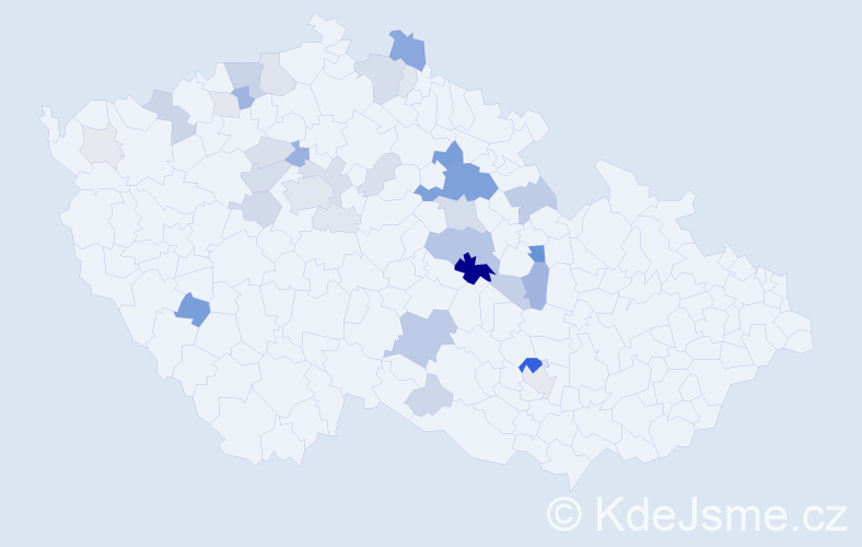 Příjmení: 'Homoláč', počet výskytů 111 v celé ČR