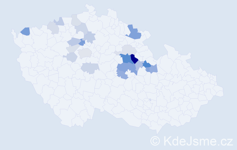 Příjmení: 'Klofátová', počet výskytů 47 v celé ČR