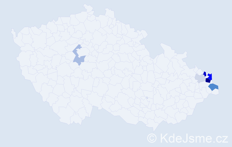 Příjmení: 'Gałuszka', počet výskytů 16 v celé ČR