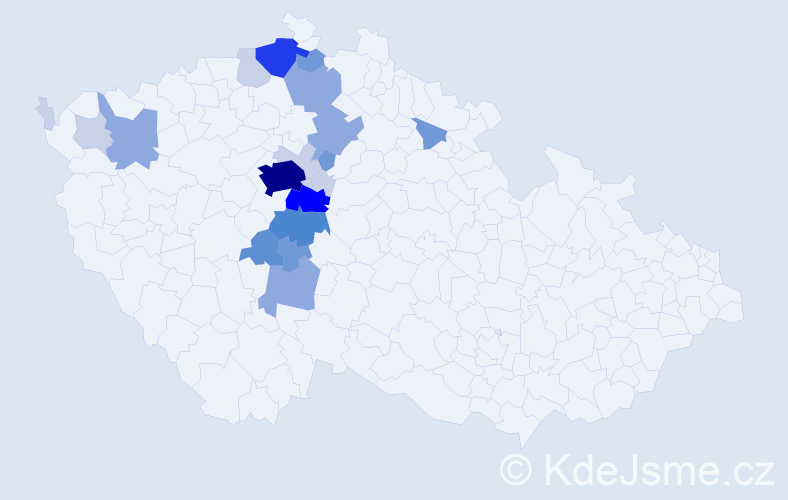 Příjmení: 'Tlamicha', počet výskytů 69 v celé ČR