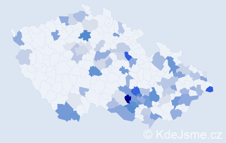Příjmení: 'Vallová', počet výskytů 198 v celé ČR