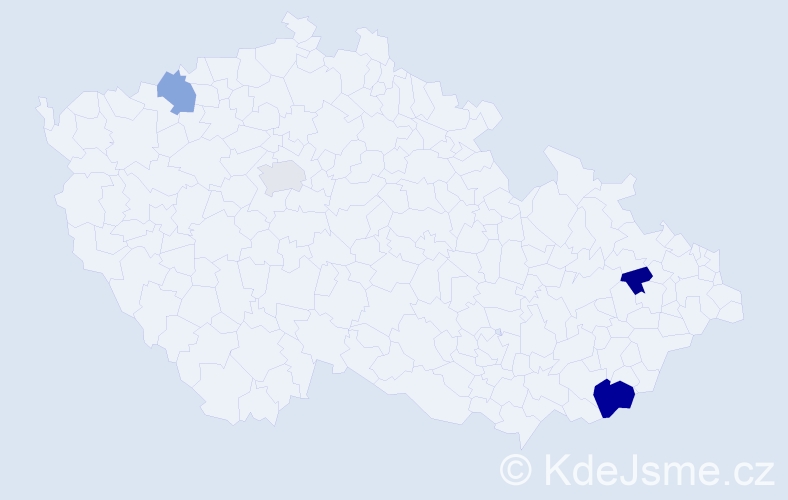 Příjmení: 'Tresová', počet výskytů 6 v celé ČR
