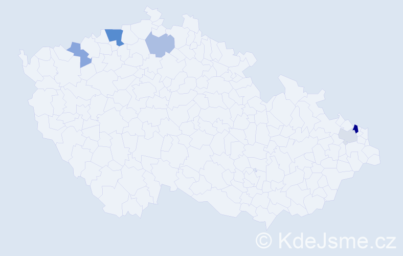 Příjmení: 'Kropko', počet výskytů 10 v celé ČR