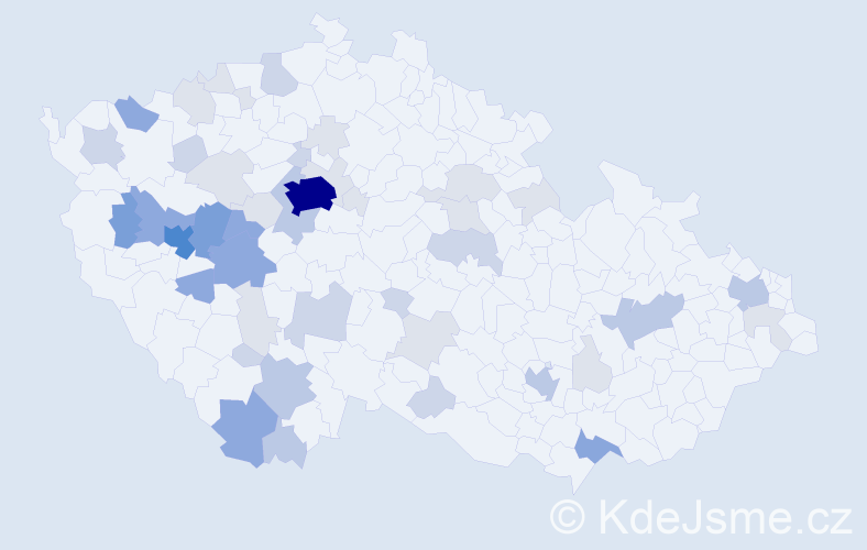 Příjmení: 'Čekan', počet výskytů 145 v celé ČR