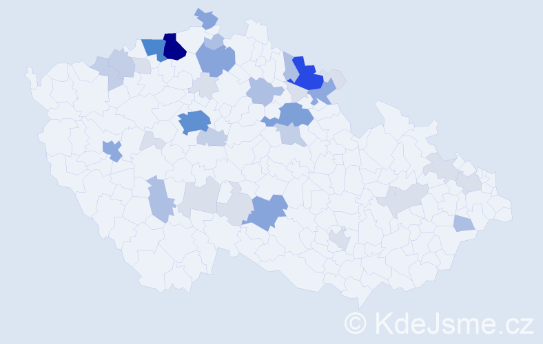 Příjmení: 'Patzeltová', počet výskytů 119 v celé ČR