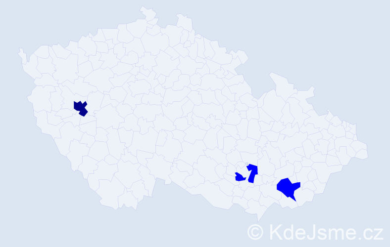 Příjmení: 'Stojnova', počet výskytů 4 v celé ČR