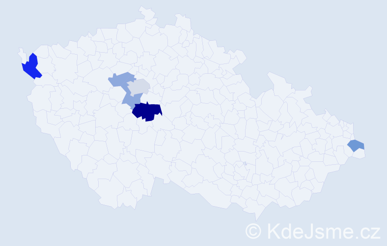Příjmení: 'Keblúšková', počet výskytů 10 v celé ČR