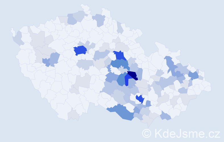 Příjmení: 'Fajmonová', počet výskytů 277 v celé ČR