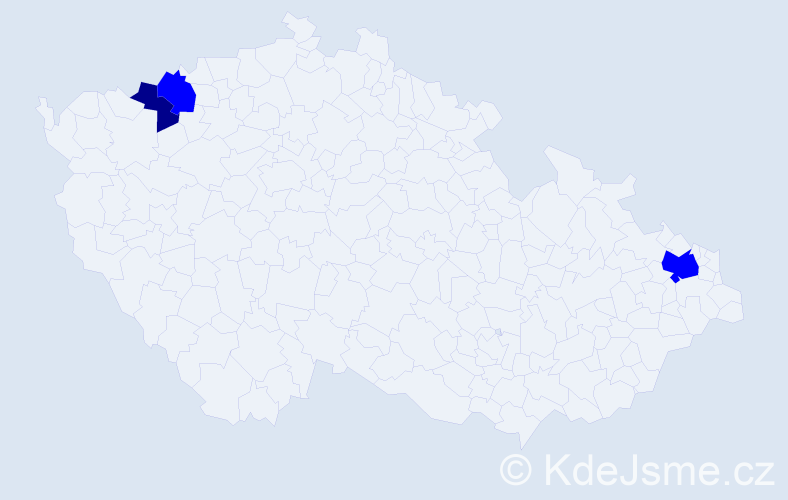 Příjmení: 'Stavenská', počet výskytů 4 v celé ČR