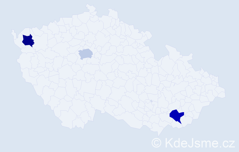 Příjmení: 'Pulik', počet výskytů 3 v celé ČR