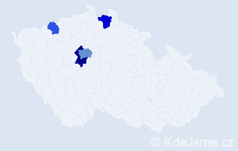 Příjmení: 'Hammad', počet výskytů 11 v celé ČR
