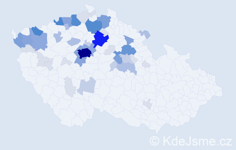 Příjmení: 'Poživilová', počet výskytů 169 v celé ČR