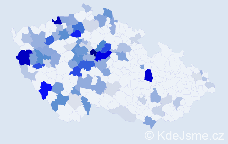 Příjmení: 'Danešová', počet výskytů 234 v celé ČR