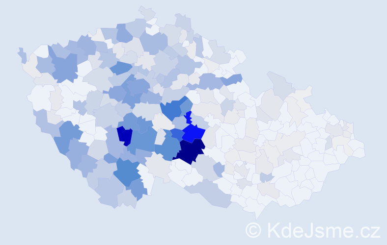 Příjmení: 'Dolejší', počet výskytů 2173 v celé ČR