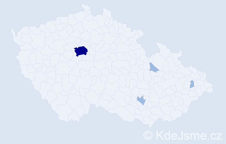 Příjmení: 'Caputo', počet výskytů 7 v celé ČR