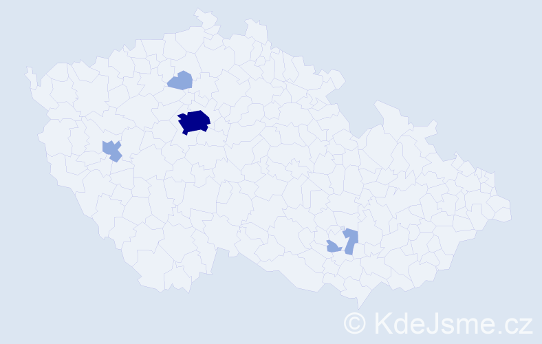 Příjmení: 'Meleca', počet výskytů 10 v celé ČR