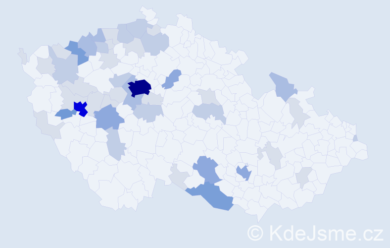 Příjmení: 'Pata', počet výskytů 126 v celé ČR