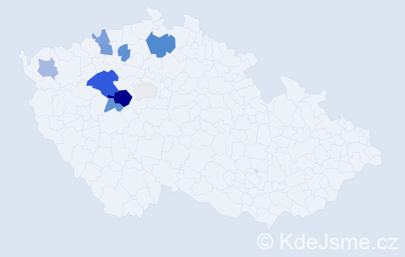 Příjmení: 'Wohlrábová', počet výskytů 18 v celé ČR