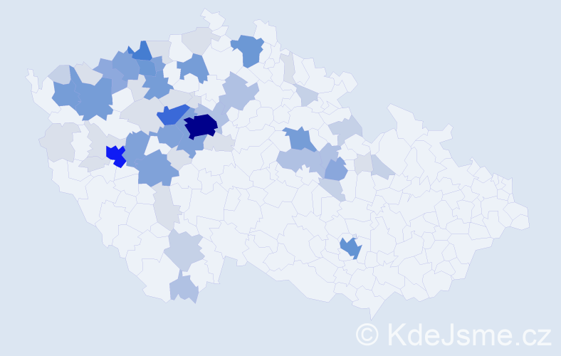 Příjmení: 'Vimr', počet výskytů 212 v celé ČR