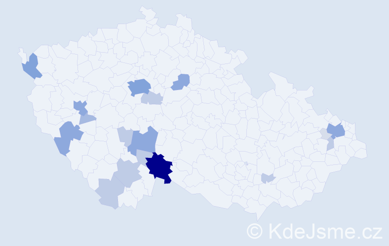 Příjmení: 'Trepka', počet výskytů 68 v celé ČR