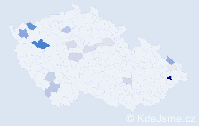 Příjmení: 'Niklas', počet výskytů 36 v celé ČR