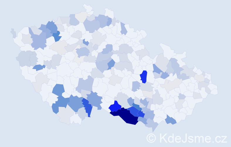 Příjmení: 'Binder', počet výskytů 495 v celé ČR