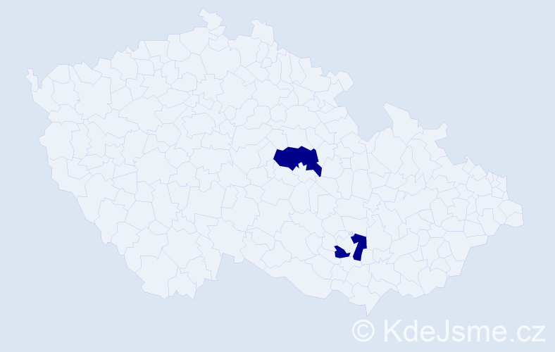 Příjmení: 'Bridger', počet výskytů 4 v celé ČR