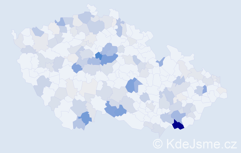 Příjmení: 'Břečková', počet výskytů 468 v celé ČR
