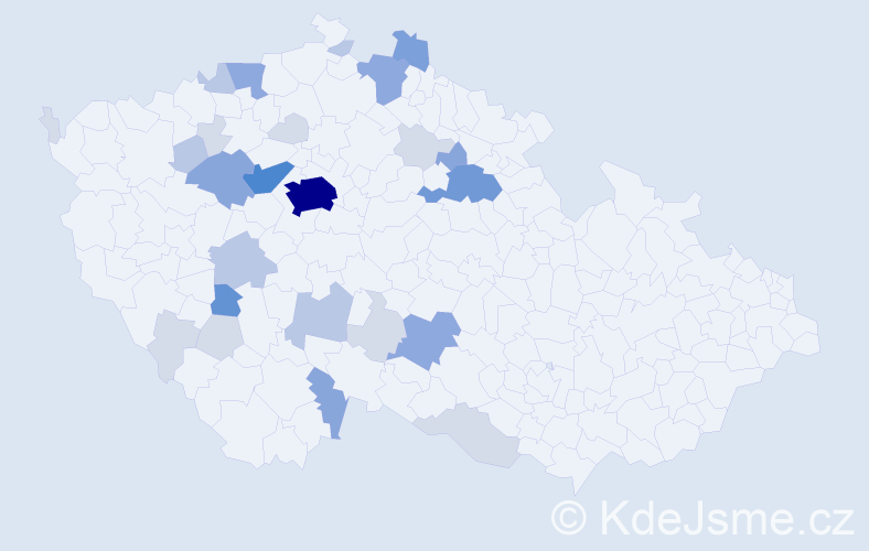 Příjmení: 'Vestfálová', počet výskytů 84 v celé ČR