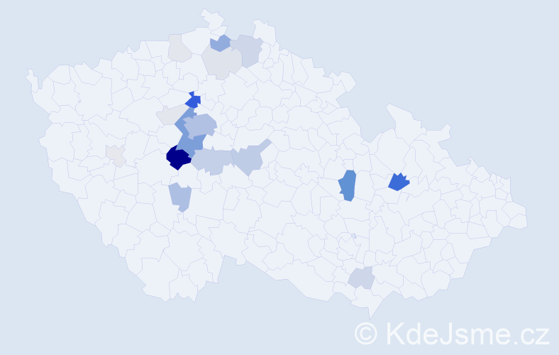 Příjmení: 'Listíková', počet výskytů 84 v celé ČR